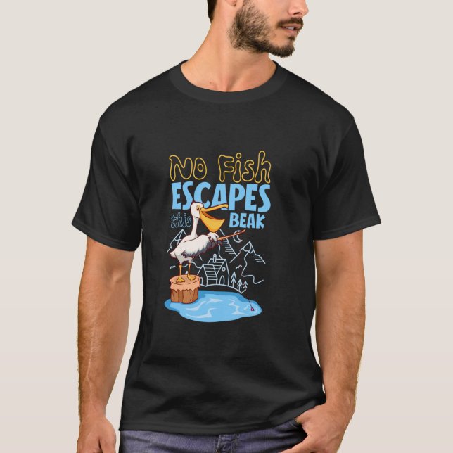 T-shirt Pêche au Pélican (Devant)