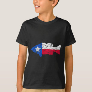 T-shirt Pêche au petit bouche Texas Flag