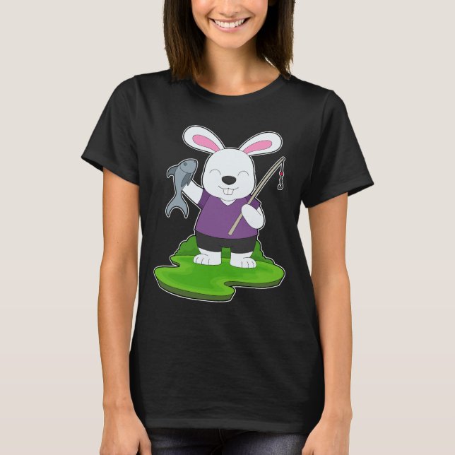 T-shirt Pêche au poisson ange lapin (Devant)