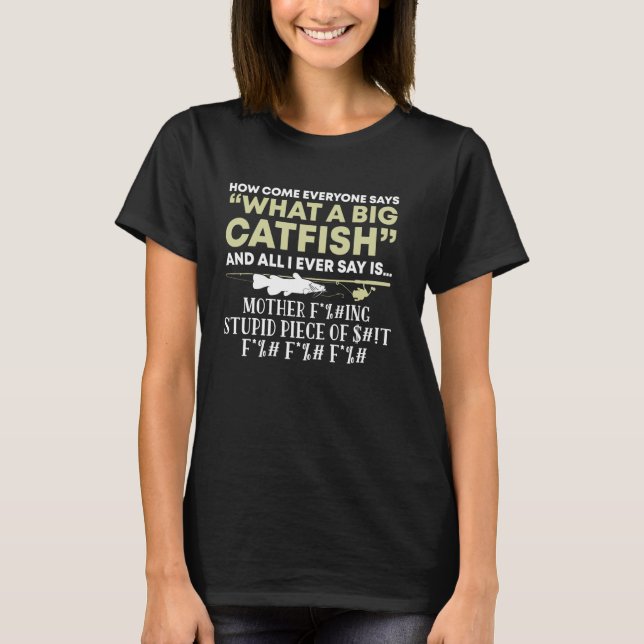 T-shirt Pêche au poisson-chat à tête plate (Devant)