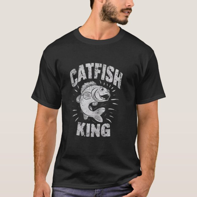 T-shirt Pêche au poisson-chat Roi Pêcheur Conception Pêche (Devant)