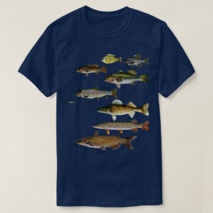 T-shirt Pêche au poisson doré crapet soleil truite achigan