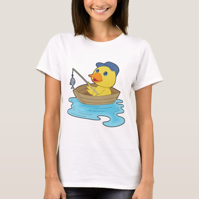 T-shirt Pêche au poisson pêcheur canard (Devant)
