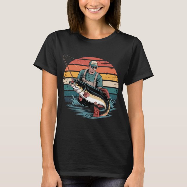 T-shirt pêche au poisson plat (Devant)