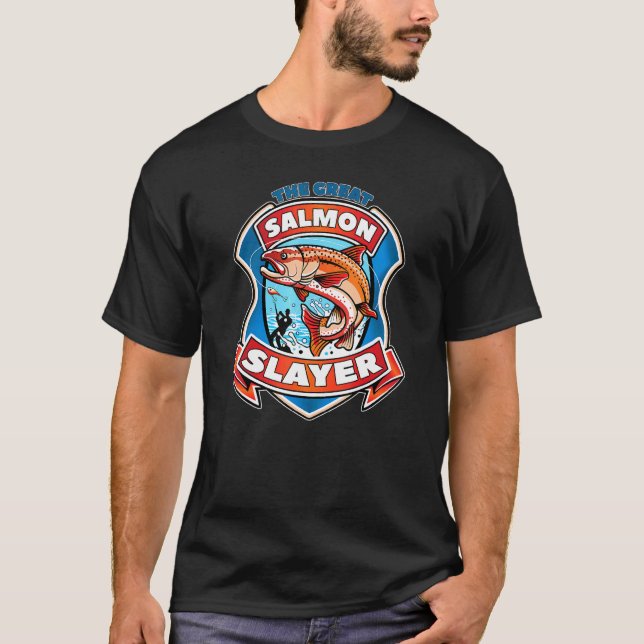 T-shirt Pêche au saumon (Devant)