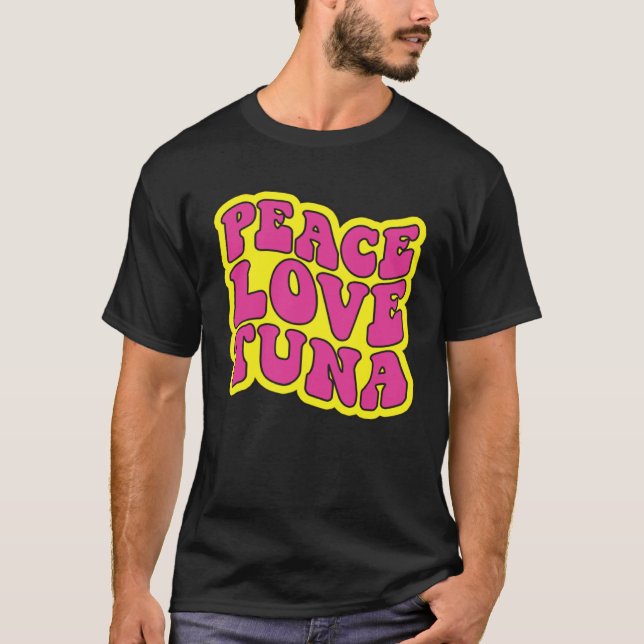 T-shirt Pêche au thon amour paix (Devant)