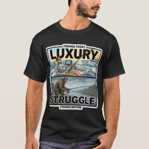 T-shirt Pêche aujourd'hui vs avant luxe vs lutte Autocolla