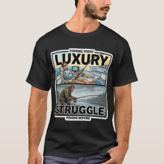T-shirt Pêche aujourd'hui vs avant luxe vs lutte Autocolla