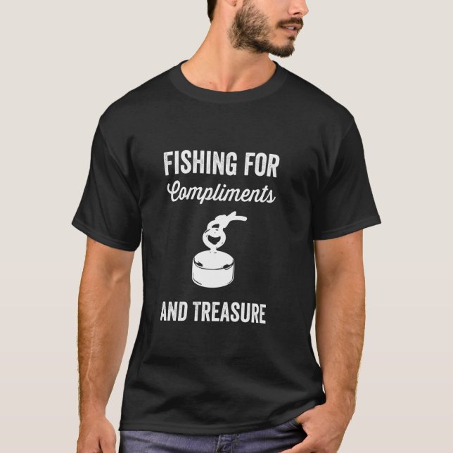 T-shirt Pêche aux Compliments pour Pêcheur à Aimant (Devant)