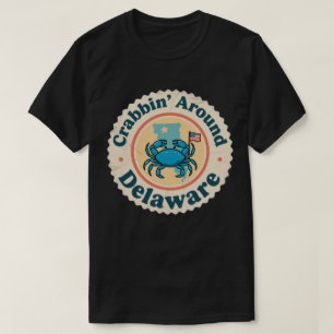 T-shirt Pêche aux crabes vintage autour du crabe du Delawa