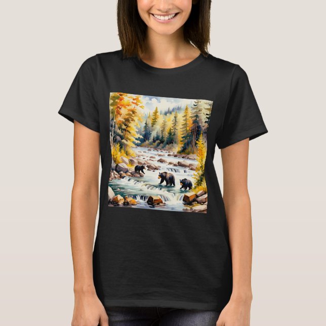 T-shirt Pêche aux ours v2 (Devant)