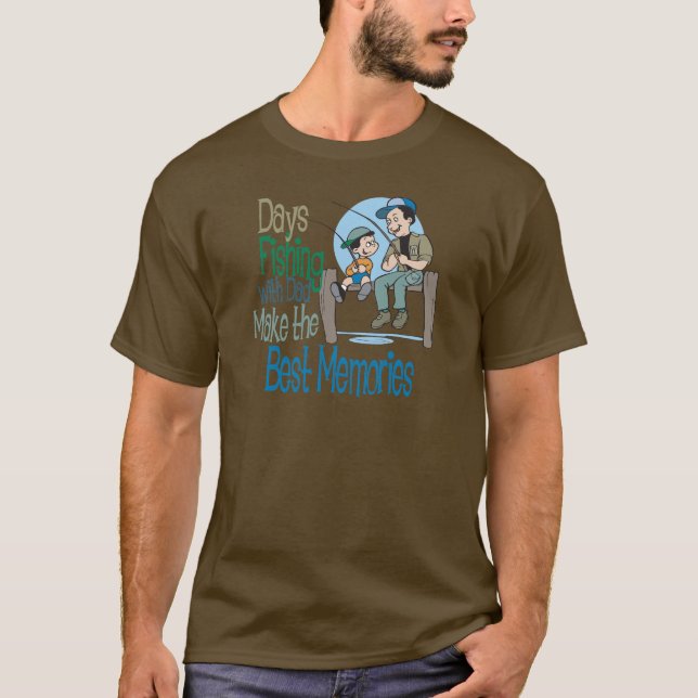 T-shirt Pêche avec chemise de Fête des pères papa (Devant)
