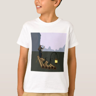T-shirt Pêche avec cormorans