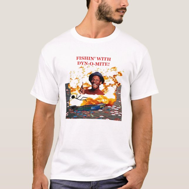 T-shirt Pêche avec des Dyne-o-acarides ! (Devant)