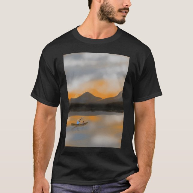 T-shirt Pêche avec grand-père (Devant)