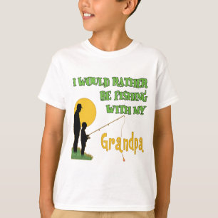 T-shirt Pêche avec le grand-papa