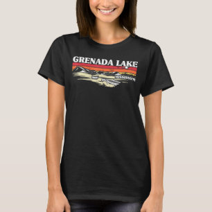 T-shirt Pêche Bateau Camping Lac Vacation Grenade Lac