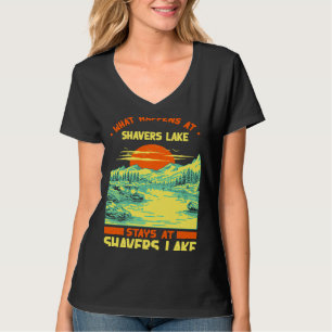 T-shirt Pêche Bateau Camping Lac Vacation Shavers Lake