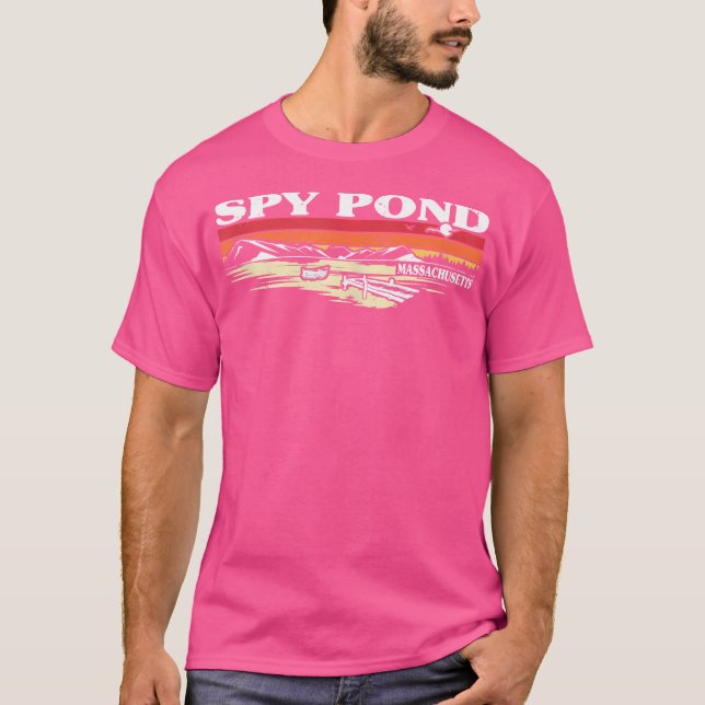 T-shirt Pêche Bateau Camping Lake Vacation Spy Pond (Devant)