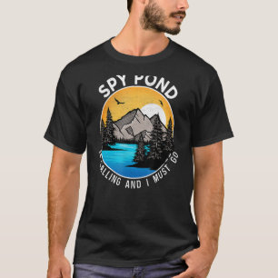 T-shirt Pêche Bateau Camping Lakeview Spy Pond
