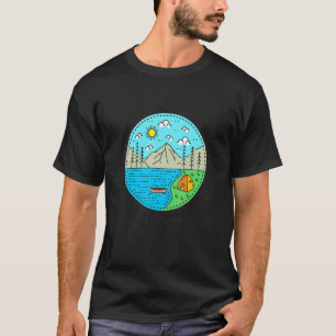 T-shirt Pêche Bateau Camping My Happy Place Lake Powel