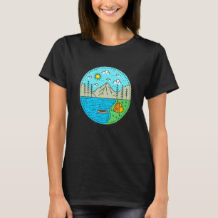 T-shirt Pêche Bateau Camping My Happy Place Marsh Cre