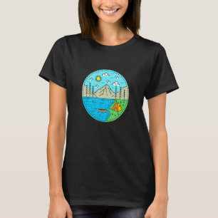 T-shirt Pêche Bateau Camping My Happy Place Spy Pond