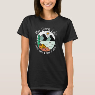 T-shirt Pêche Bateau Camping Prenez Votre Temps Big Ston