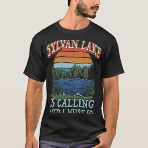 T-shirt Pêche Bateau Camping Retro Lake Vacation Sylvan