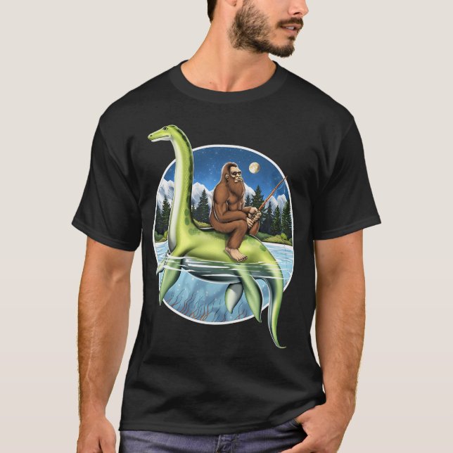 T-shirt Pêche Bigfoot Loch Ness (Devant)