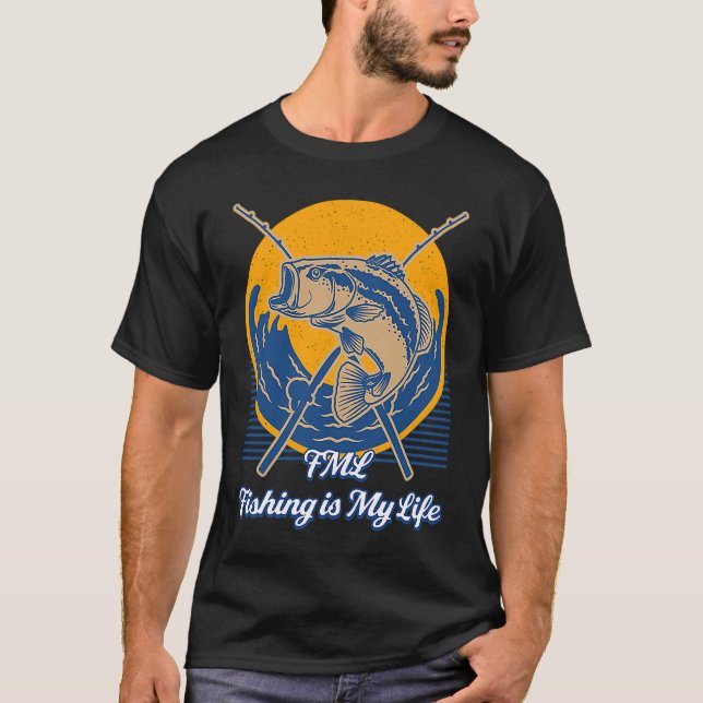 T-shirt Pêche, c'est ma vie Pêcheur (Devant)