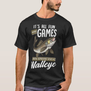 T-shirt Pêche C'est tout plaisir et jeux jusqu'à ce que qu