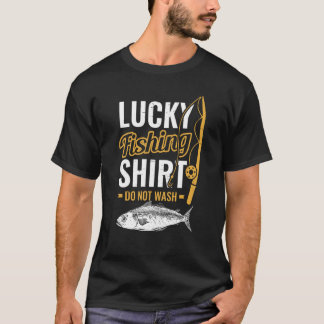 T-shirt Pêche Chanceuse pour Chasseur de Poisson et Pêcheu