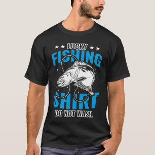 T-shirt Pêche Chanceuse pour Chasseur de Poisson et Pêcheu