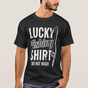 T-shirt Pêche Chanceuse pour Chasseur de Poisson et Pêcheu