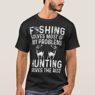 T-shirt Pêche Chasse Résolvez Mes Problèmes