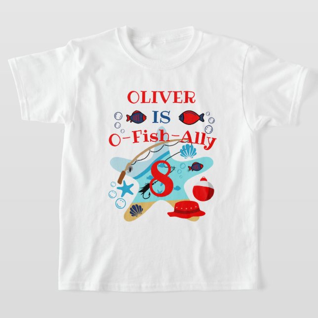 T-shirt Pêche chemise d'anniversaire O-Fish-Ally (Poser)