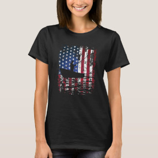 T-shirt Pêche Chemise Pêche USA Drapeau Pêche Papa