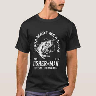 T-shirt Pêche chrétienne Jésus m'a fait un pêcheur d'homme