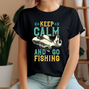 T-shirt Pêche Conserver le calme et aller