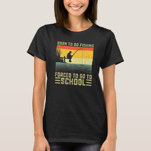 T-shirt Pêche Cool Né Pour Aller Pêcher Bass Poisson Pêche
