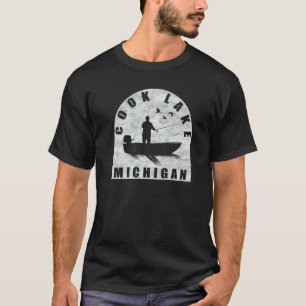 T-shirt Pêche dans le lac Cook Michigan