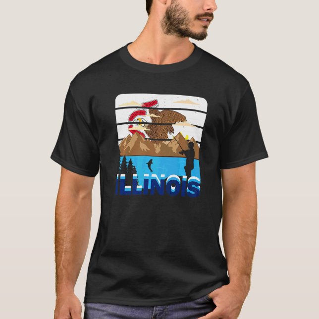 T-shirt Pêche dans les lacs de l'Illinois (Devant)
