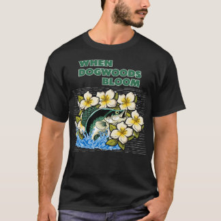 T-shirt Pêche de Crappie de Printemps Floraison de Cornoui