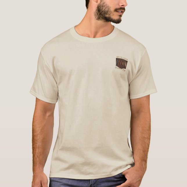 T-shirt Pêche de garçon du Sud Chasse rustique (Devant)