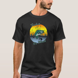 T-shirt Pêche de grandes chemises de pêche de bouche