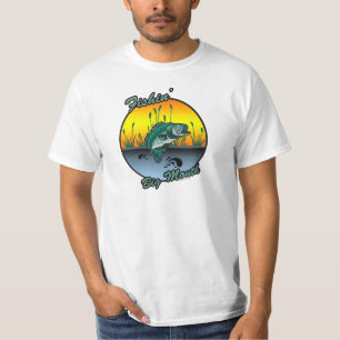 T-shirt Pêche de grandes chemises de pêche de bouche