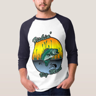 T-shirt Pêche de grandes chemises de pêche de bouche