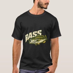 T-shirt Pêche de la Bass à grande bouche Graphique Gras Pê