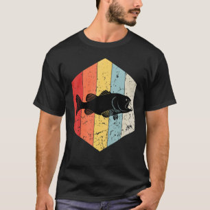 T-shirt Pêche de la basse Fish Vintage Rétro Pêche de la b